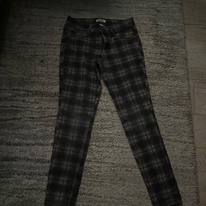flanneled grey jeans
